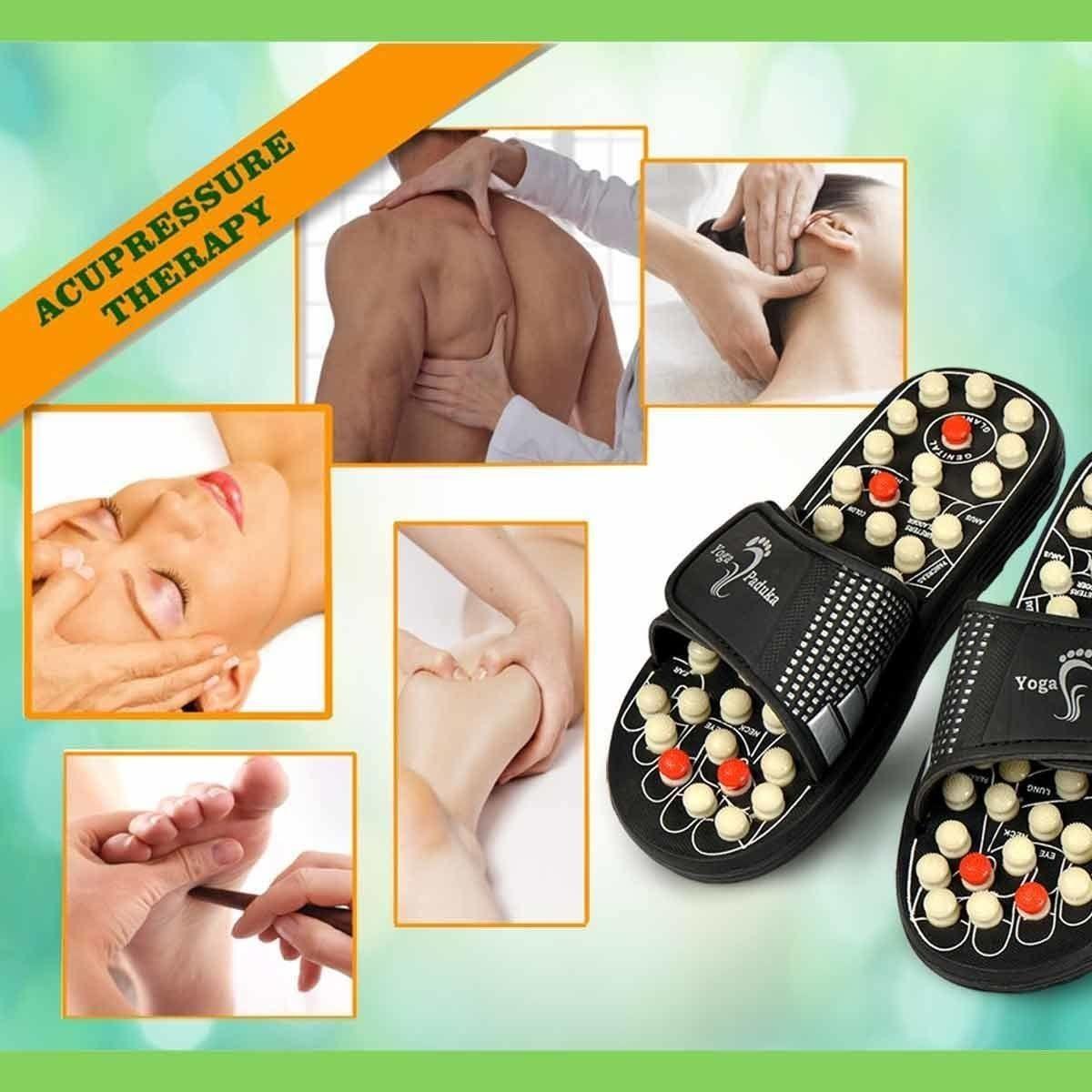 Acupressure and Magnetic Therapy Paduka Slippers for Full Body Blood Circulation For Men and Women rj1jn6-fq