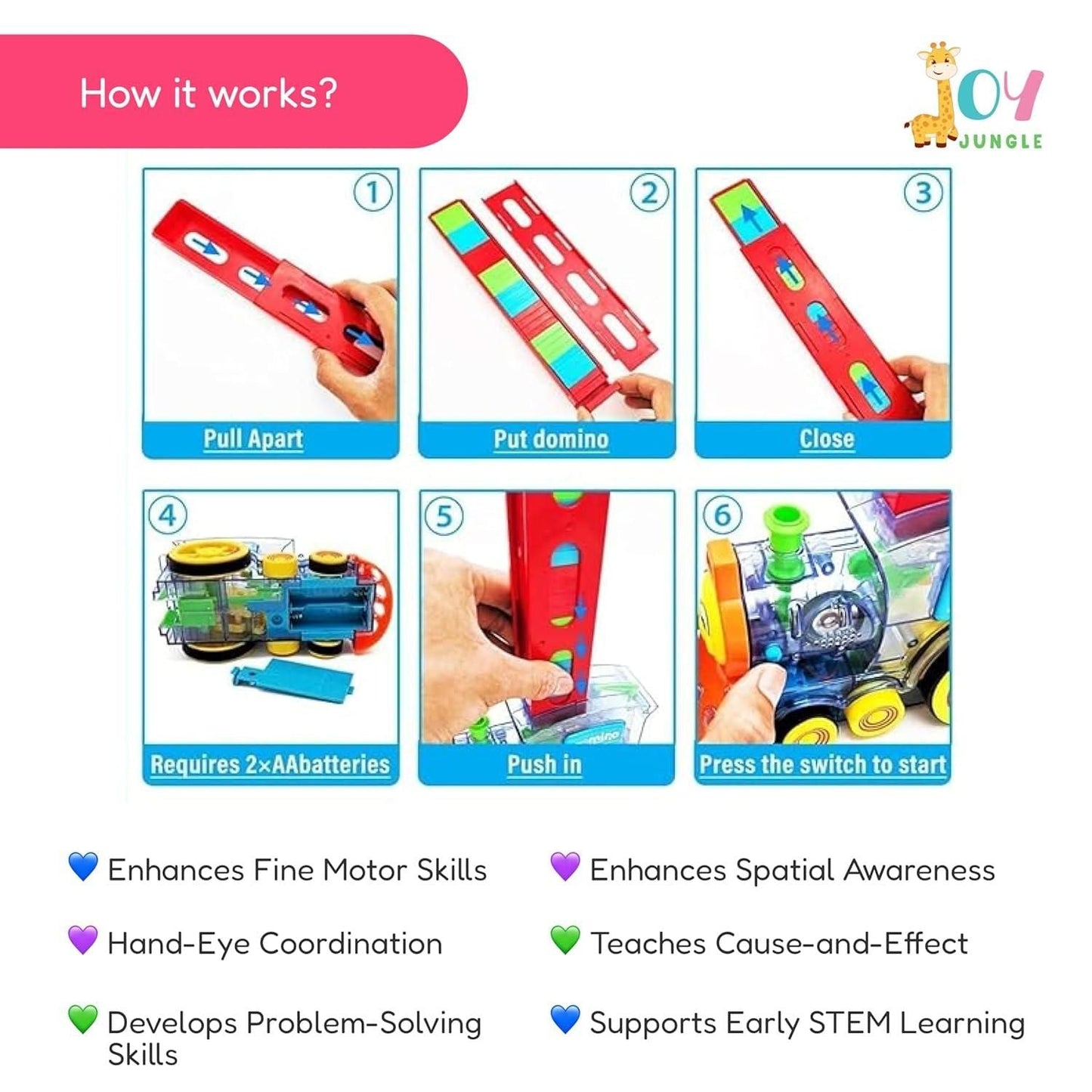 Train Toy Domino Set for Kids BPA Free Plastic with Sound Effects rj1jn6-fq