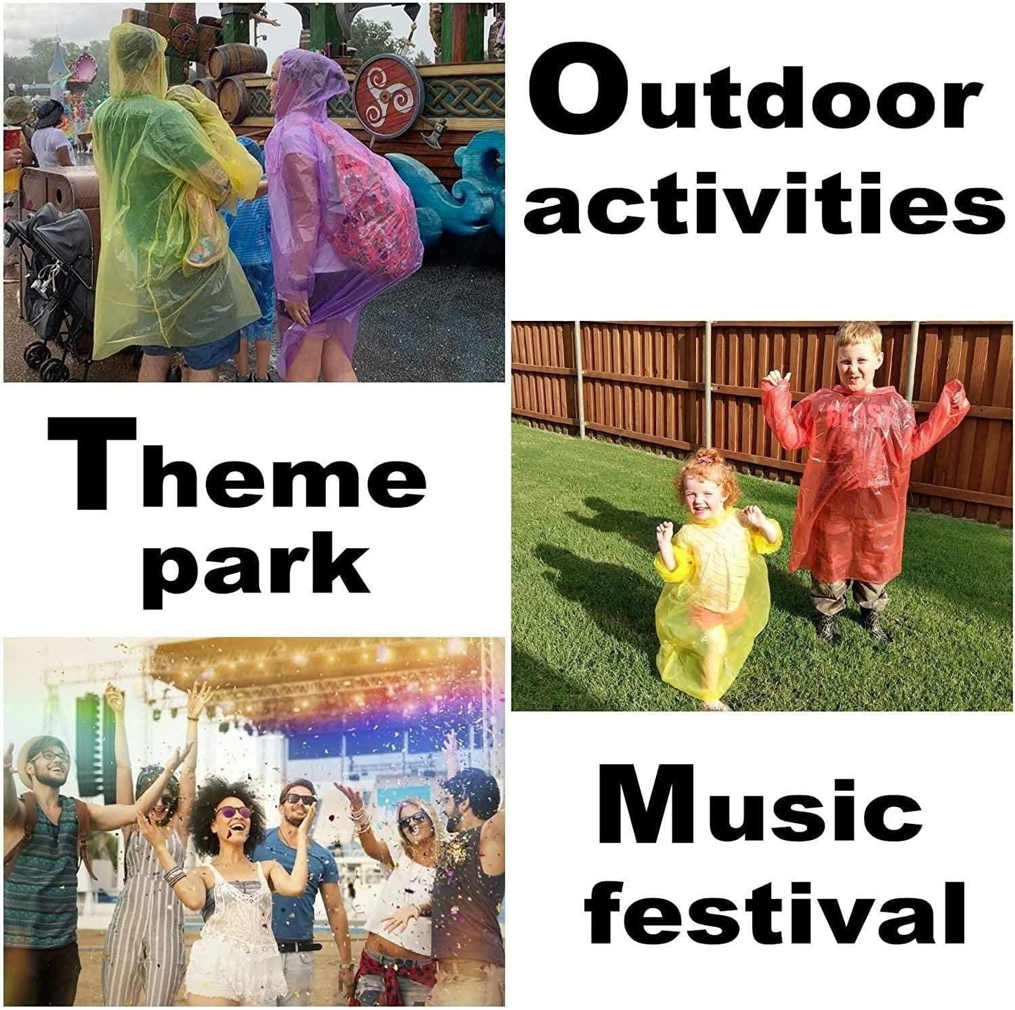 FULLY Reusable Wallet Rain Card Rain Coat for Adults (Set of 5) Multicolour rj1jn6-fq