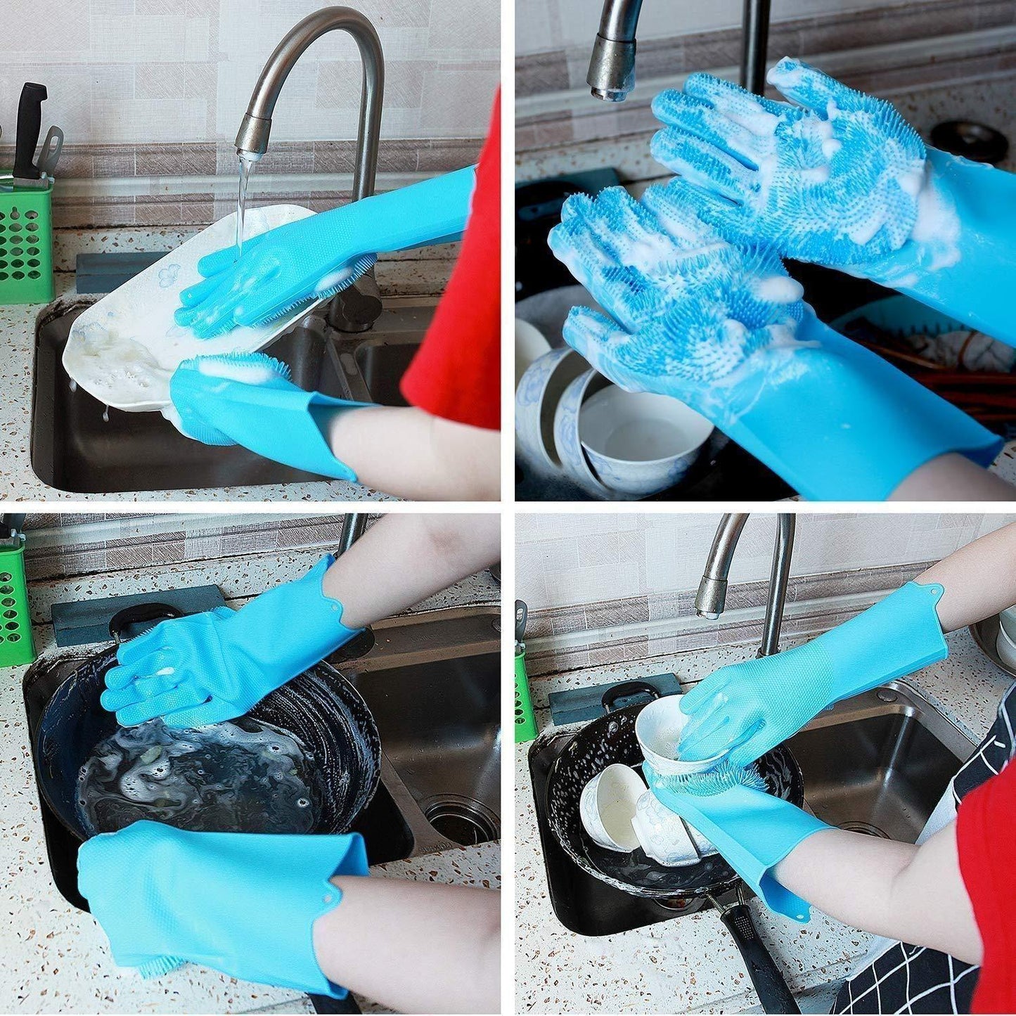 Gloves - Magic Silicone Cleaning Gloves ( 1 Pair ) rj1jn6-fq