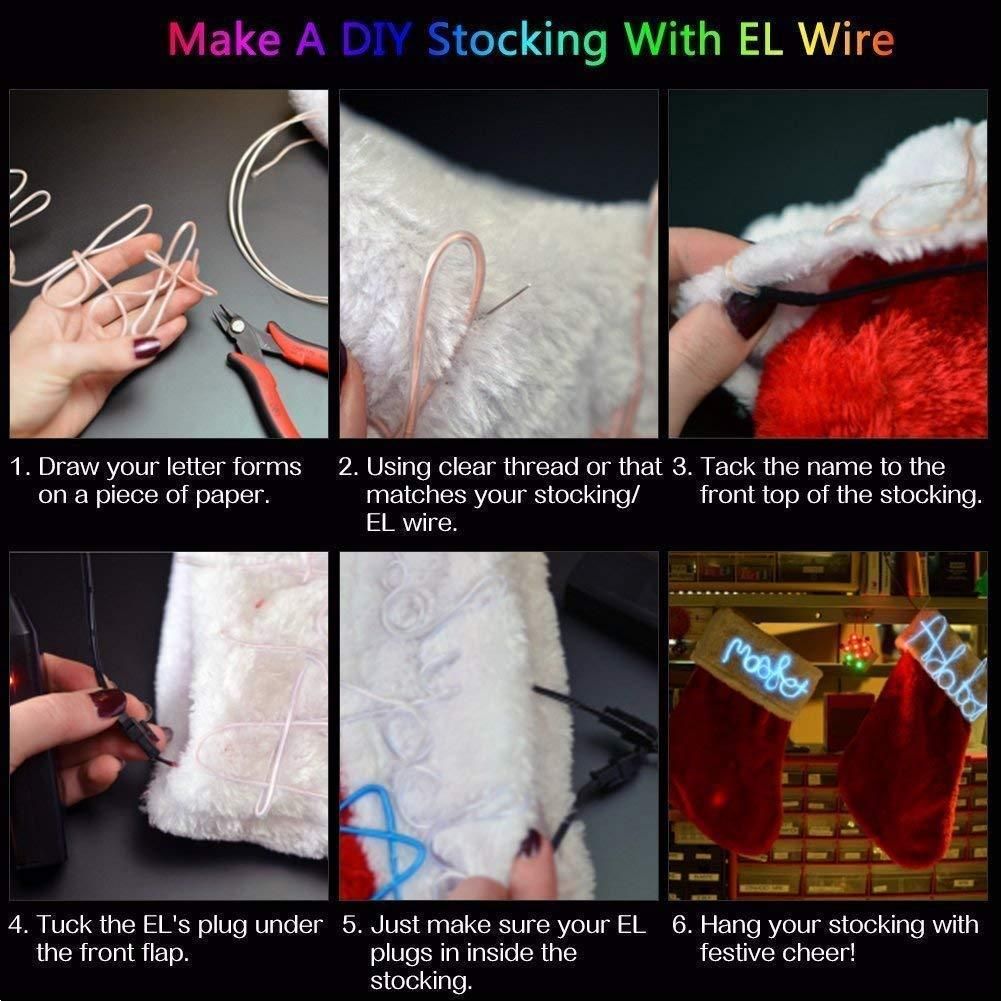Automaze El Wire, 5M Neon Lights 5V with Fuse Protection for Car Interior Decoration rj1jn6-fq