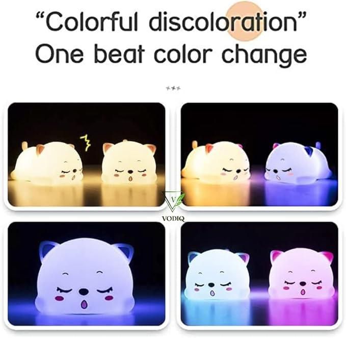 Cute Cat Animal Silicone Baby Night Light rj1jn6-fq