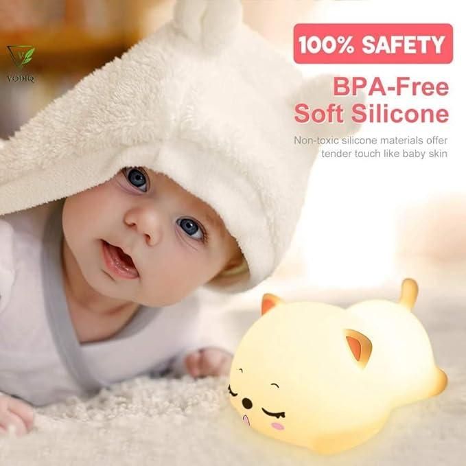 Cute Cat Animal Silicone Baby Night Light rj1jn6-fq