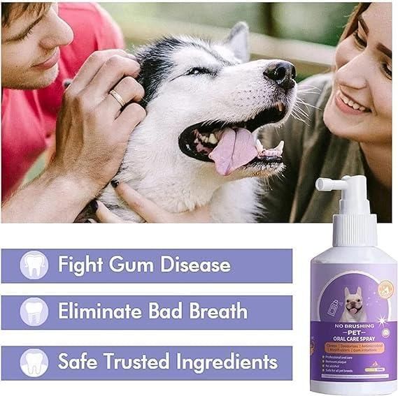 No Brushing Pet Oral Care Spray 100ml Pack of 2 rj1jn6-fq
