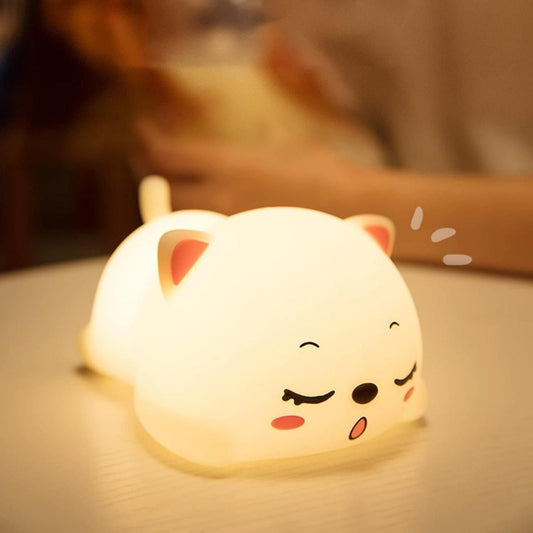 Cute Cat Animal Silicone Baby Night Light rj1jn6-fq