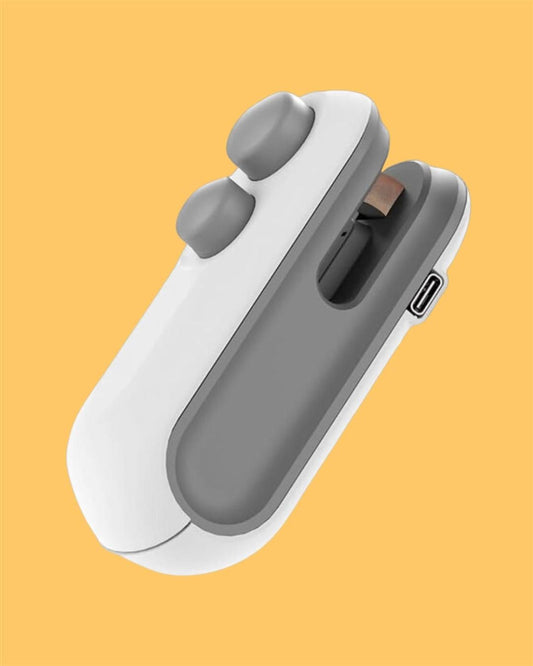 Portable Mini Sealing Machine 2 in 1 USB Rechargeable Magnetic Bag Sealer Heat Seal with Cutter rj1jn6-fq