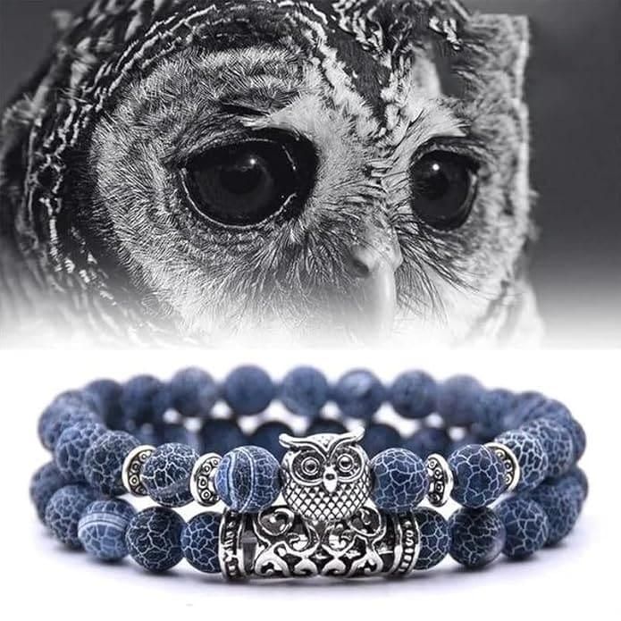 Natural Stone Owl Bracelet rj1jn6-fq