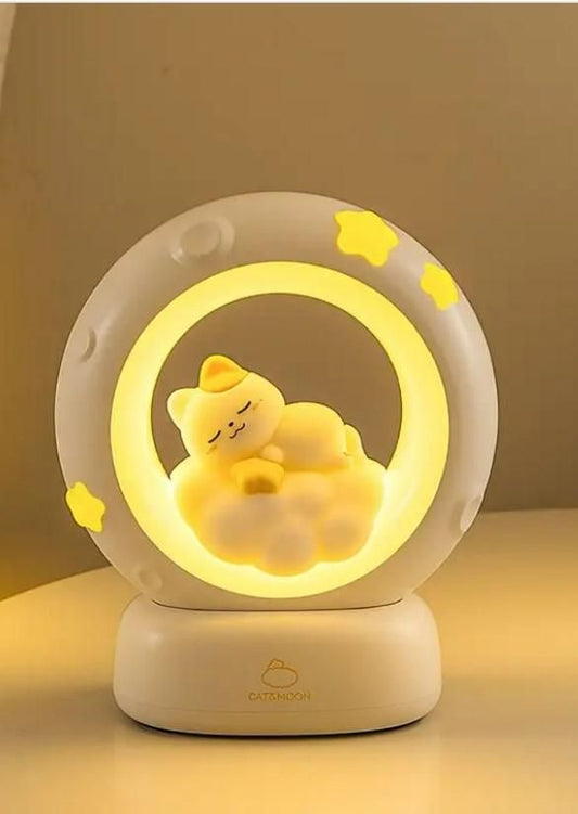 Sleeping Cat LED Night Light Lamp with Touch Control rj1jn6-fq