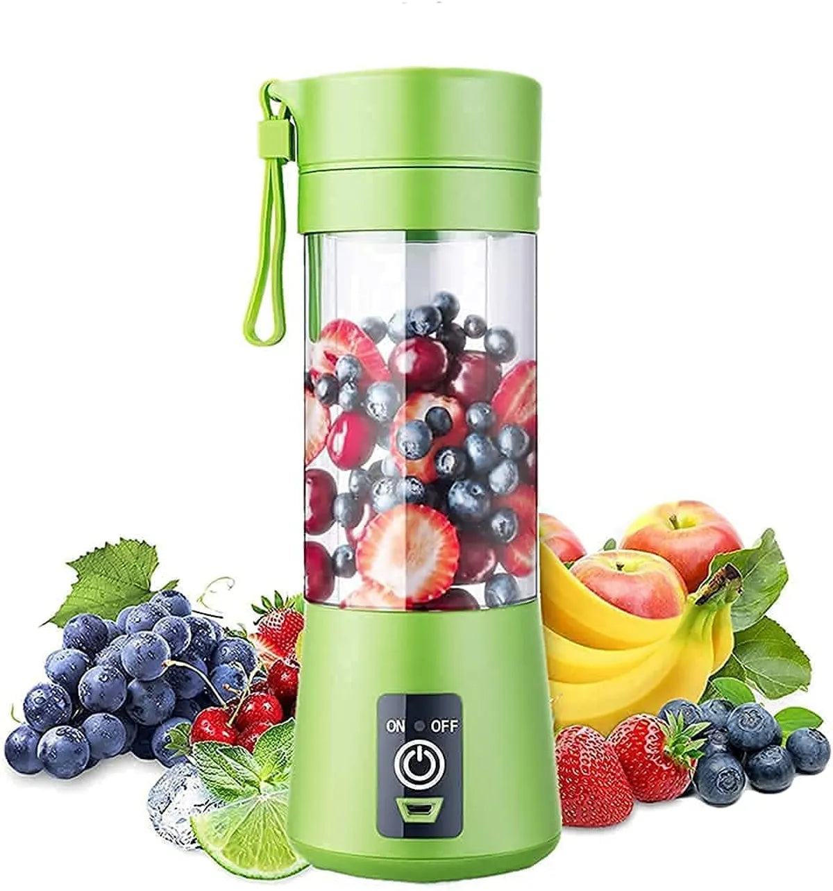 Portable Electric USB Juicer Blender with 6 Blades | 380ML Rechargeable Juice Maker (Color as per availability) Must Grab: A Division of Rm Enterprises