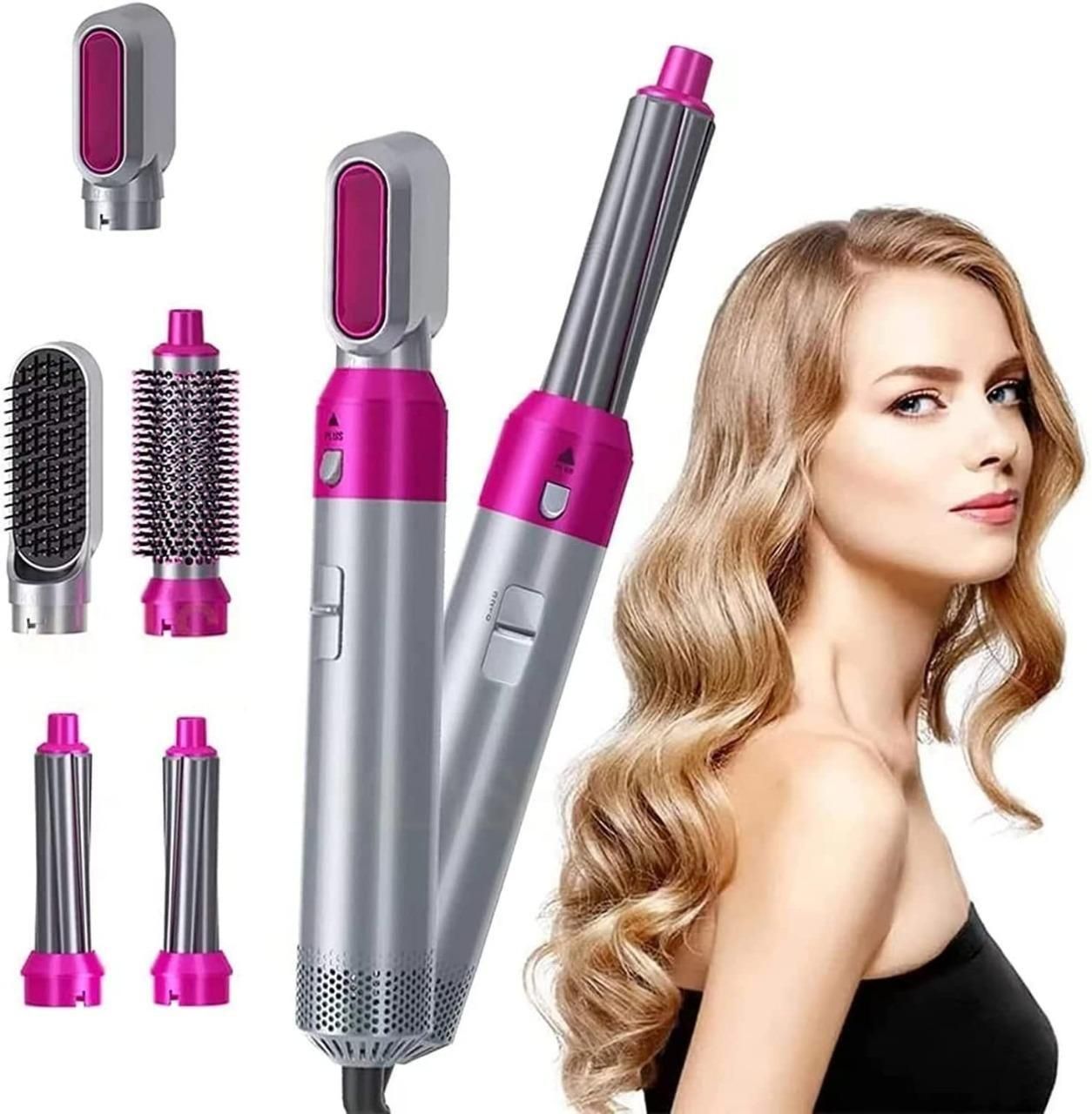 5 in 1 Multifunctional Hair Dryer Styling Tool, Detachable 5-in-1 Multi-Head Hot Air Comb, The Negative Ion Automatic Suction Hair Curler rj1jn6-fq