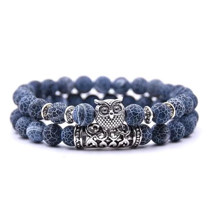 Natural Stone Owl Bracelet rj1jn6-fq