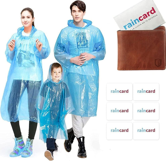 FULLY Reusable Wallet Rain Card Rain Coat for Adults (Set of 5) Multicolour rj1jn6-fq