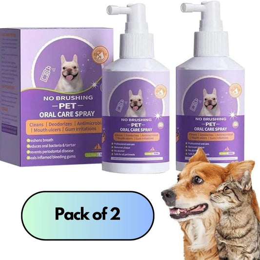 No Brushing Pet Oral Care Spray 100ml Pack of 2 rj1jn6-fq