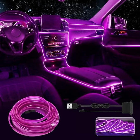 Automaze El Wire, 5M Neon Lights 5V with Fuse Protection for Car Interior Decoration rj1jn6-fq