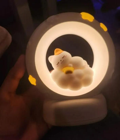 Sleeping Cat LED Night Light Lamp with Touch Control rj1jn6-fq