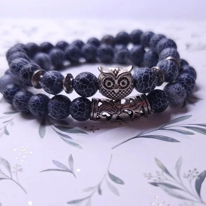 Natural Stone Owl Bracelet rj1jn6-fq