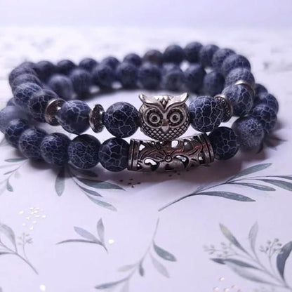 Natural Stone Owl Bracelet rj1jn6-fq